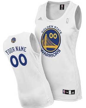 Women%27s Customized Golden State Warriors White Jersey